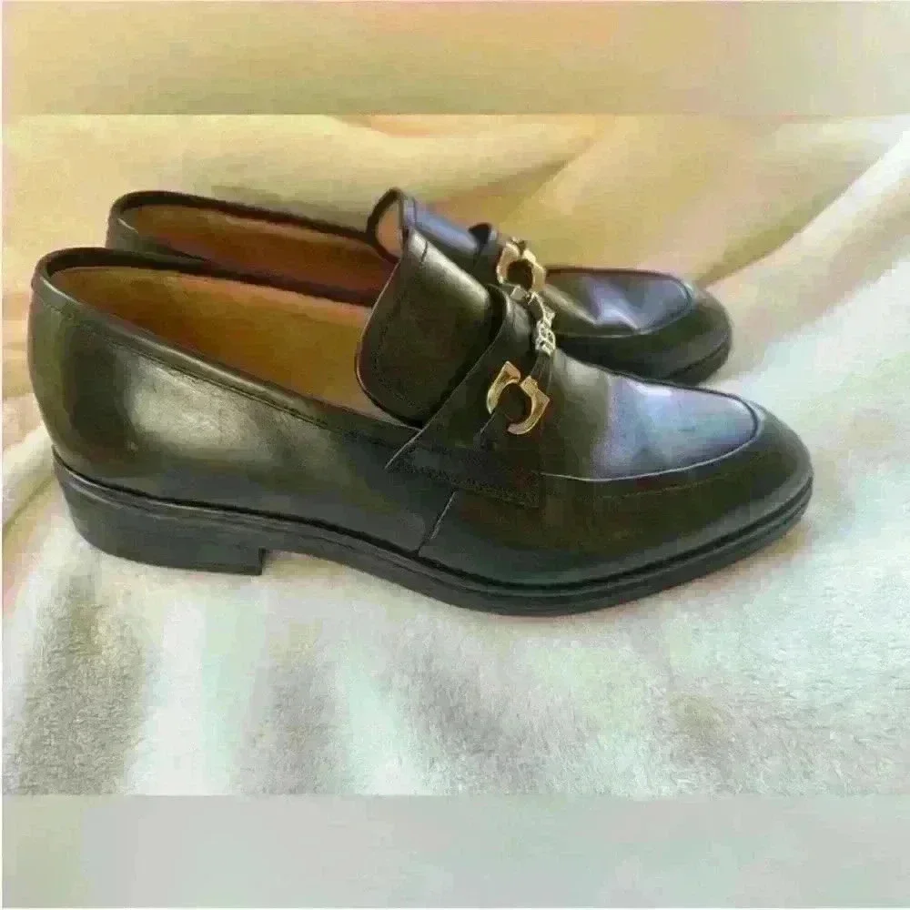 Bally Men's "Cathio" Black Leather Loafer With Horse Bit Buckle U.S. Size 7.5 D - Picture 5 of 12